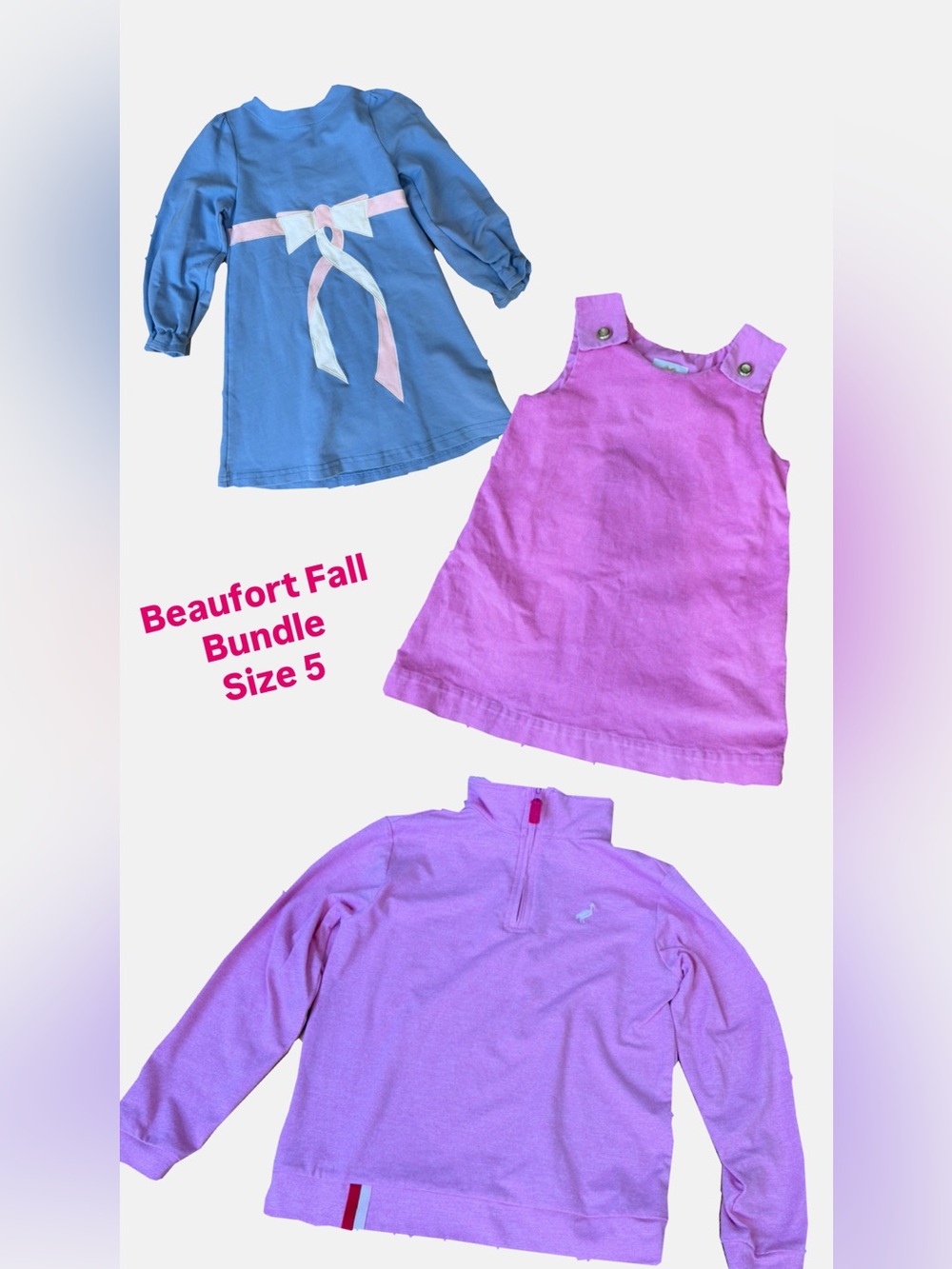 The Beaufort Bonnet Company Girls Size 5 Fall Bundle – Dress, Jumper & Pullover